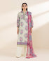 Unstitched Women's Multi Lawn 3 Piece Suit